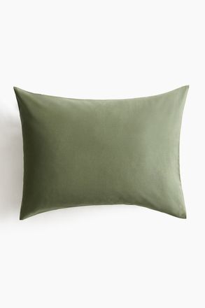 H&M Kopfkissenbezug aus Baumwolle - Khakigr&uuml;n