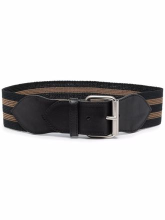 Philosophy di Lorenzo Serafini Striped Buckled Belt