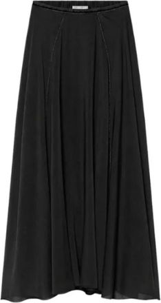 Forte_Forte Gonna Flat Front - - Skirts - Donna - Nero - S