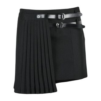 Coperni Multi-Belt Mini Rok - Dames - Rokken - Zwart - Maat: XS Leer