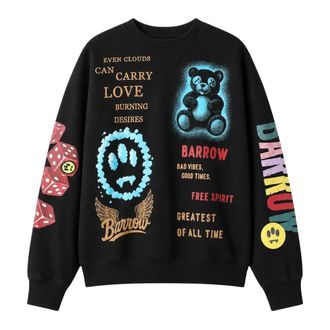 Barrow Felpa con stampa a quadri - - Sweatshirts & Hoodies - Uomo - Nero - M
