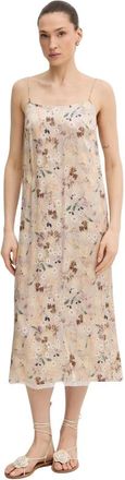 Munthe Barika Slip - Dames - Casual kleedjes - Beige - L - Satijn - Kleedjes