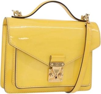Louis Vuitton Pre-owned Vintage Patent Leather Hand Bag - Dames - Vintage Schoudertas - Geel - ONE Size - Leer - Vintage