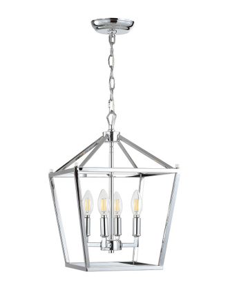 Jonathan Y Designs Jonathan Y 4-Light Pagoda Chrome Pendant
