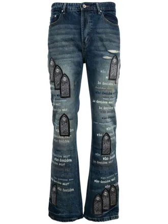 Who Decides War by Ev Bravado Scripture jeans - Blue