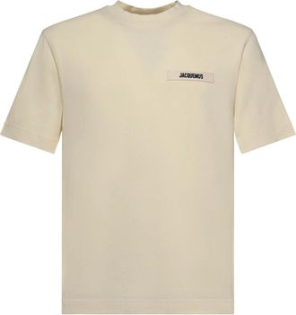 Jacquemus Le T-Shirt Gros Grain - Heren - T-shirts - Beige - 2XL - Katoen - Tops