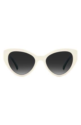 Kate Spade New York paisleigh 55mm gradient cat eye sunglasses in White/Grey Shaded New at Nordstrom Rack
