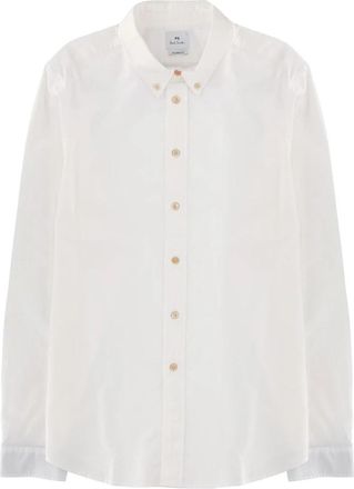 Paul Smith Tailored Fit Shirt - Heren - Casual Overhemden - Wit - L - Katoen - Overhemden