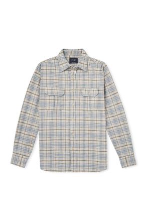 Drake's Checked Brushed Cotton-Flannel Shirt