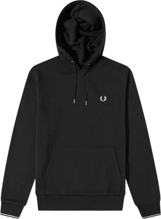 Fred Perry Tipped Hooded Sweatshirt - Heren - Hoodies - Zwart - XL - Katoen - Hoodies & sweatvesten