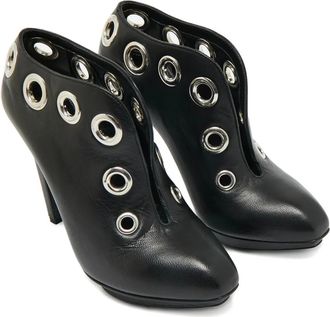 Alexander McQueen Stivaletti con occhielli - Nero
