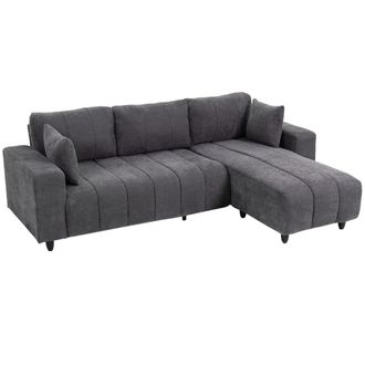 HOMCOM Sof&aacute; chaise longue 242x156x87 cm gris oscuro