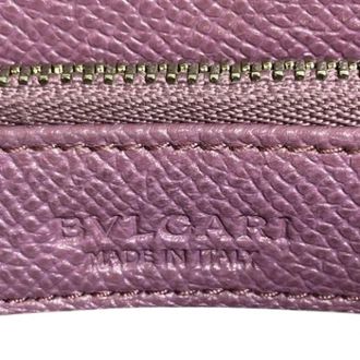 Bulgari Pre-owned Vintage Lange Portemonnee - Dames - Vintage Accessoires - Paars - ONE Size - Leer - Vintage
