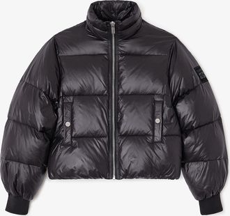 Ganni Black Short Puffer Jacket - Size 32 Recycled Nylon