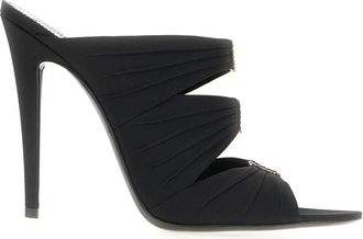 Saint Laurent Heeled Mules, female, Black, Size: 10 US Emilie Mules