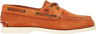 Timberland Klassieke platte bootschoenen voor heren met moc-neus van nubuck (Roest)