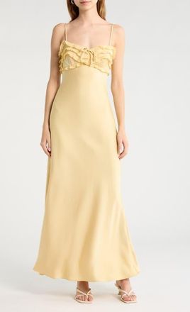 ASTR the Label Jade Slipdress in Yellow at Nordstrom, Size X-Small