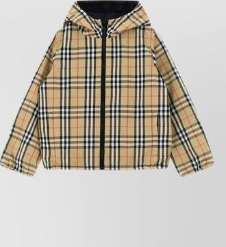 Burberry reversible hooded single breasted coat