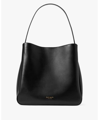 Kate Spade New York Womens Grace Hobo Bag - Black Leather - One Size