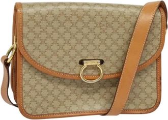 Celine Pre-owned Leather celine-bags - Dames - Vintage Schoudertas - Beige - ONE Size - Leer - Vintage