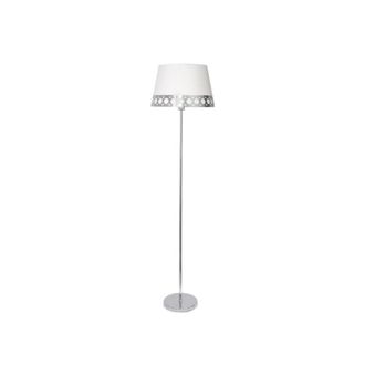 Fabrilamp Lampara Pie Salon Dalia 1xe27 Blanco/plata De Fabrilamp