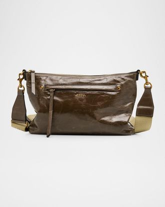 Isabel Marant Nessah Zip Leather Shoulder Bag