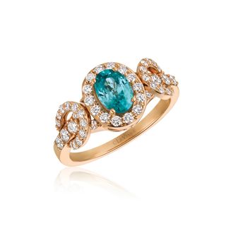 Le Vian Ring Blueberry Zircon, Vanilla Diamonds set in 14K Strawberry Gold Ring Size 7 R4588BZ