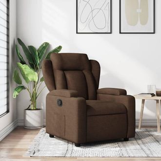 vidaXL Sill&oacute;n Reclinable De Tela Marr&oacute;n Vidaxl