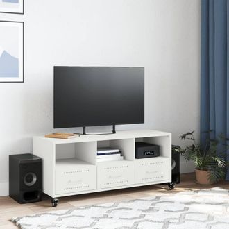 Berkfield Home TV Cabinet White 100.5x39x43.5 cm Steel
