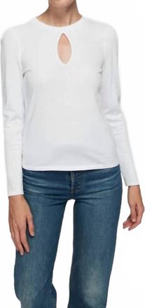 Nation Ltd Dania Tee With Keyhole In Optic White