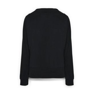 Elena Miro Hoodies & sweatvesten, Dames, Zwart, XL, Polyester, Modal blend T-shirt met boothals