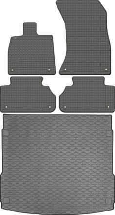 OEM Juego De Alfombrillas De Goma Para Audi Q5 Ii Suv A Partir De 2017 + Alfombrilla Para El Maletero