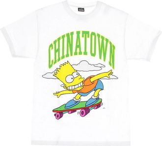 Market Simpsons Arc Tee Wit T-Shirt - Heren - T-shirts - Wit - S - Katoen - Tops