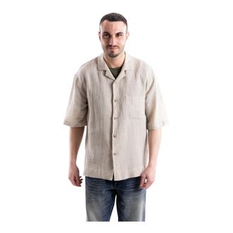 Xacus Short Sleeve Shirts - Heren - Korte mouwen Overhemden - Beige - 3XL - Overhemden