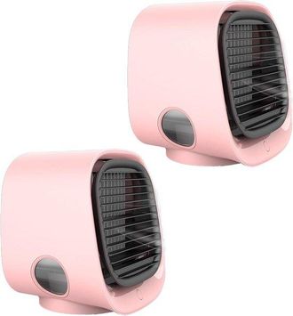 OEM Enfriador De Aire Port&aacute;til - Mini Aire Acondicionado - Refrigeraci&oacute;n Personal - Con Aromaterapia - Dep&oacute;sito De 300 Ml - Rosa (2 Unidades)