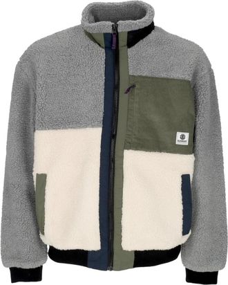 Element Sherpa Jack Multicolor Hoge Hals Rits - Heren - Fleece jassen - Veelkleurig - XS - Polyester - Fitness