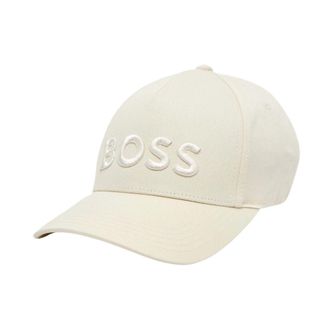 HUGO BOSS Seth Cap - Heren - Petten - Wit - ONE Size - Katoen - Accessoires