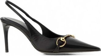 Gucci Black Horsebit Slingback Pumps