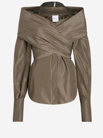 Patou Brown Wrap Blouse
