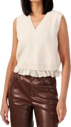 Cami NYC Irai Cropped Sweater Vest In Oat