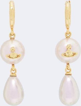Vivienne Westwood Orb embellished faux pearl drop earrings