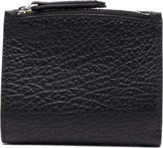 Maison Margiela Leren Portemonnee met Klep - Heren - Portefeuilles - Zwart - ONE Size - Leer - Accessoires