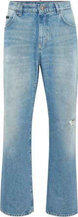 Philipp Plein Denim Trousers Beach Boy Fit 5 Pockets Signature