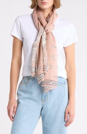 Longchamp Print Scarf in Hawthorn at Nordstrom Rack