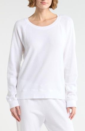 James Perse Relaxed Raglan Sleeve Cotton Pullover in White at Nordstrom Rack, Size 2