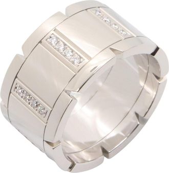 Cartier Silver Clear White Gold (18K) Band Ring (Pre-Owned)