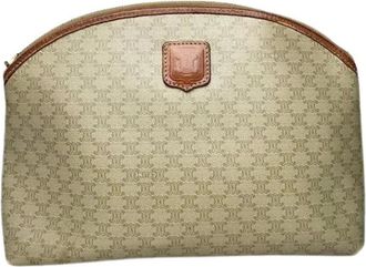 Celine Pre-owned Clutches, female, Beige, Size: ONE SIZE Pre-owned Vintage Leather Clutch