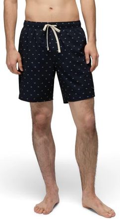 Prana La Jolla Board Shorts in Nautical Palms at Nordstrom, Size Xx-Large