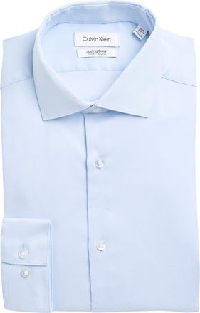 Calvin Klein Lasting Color Slim Fit Stretch Dress Shirt in Soft Blue at Nordstrom Rack, Size 14.5 - 32/33