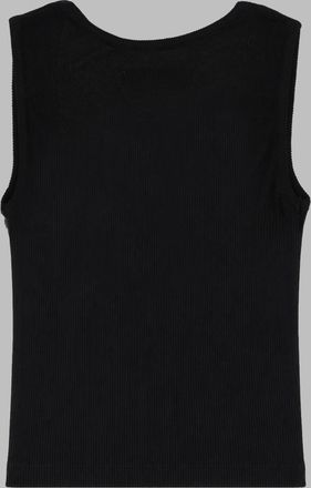 Vivienne Westwood Logo-Embroidered Ribbed Tank Top - Black